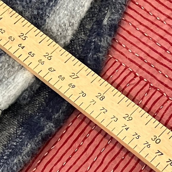 Wool Women’s small plaid checkered shirt Eclipse blue / gray - Picture 9 of 12